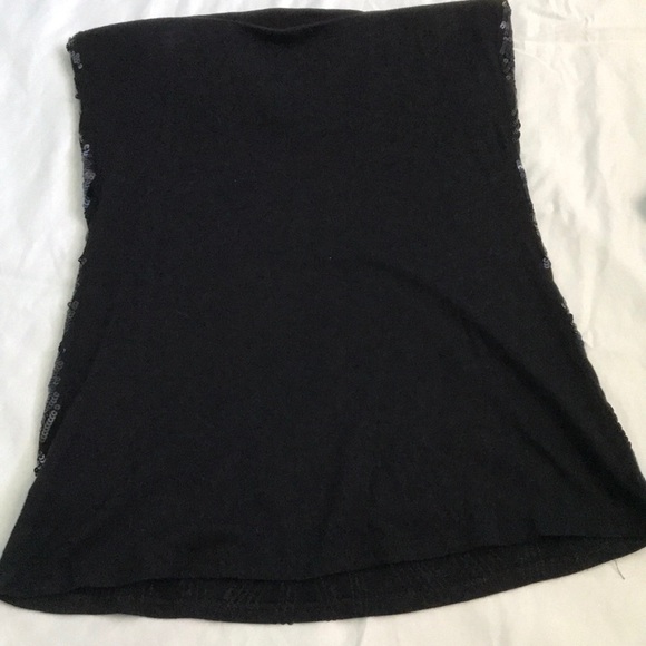 Sparkly Sequined Black Tube Top - Picture 3 of 5